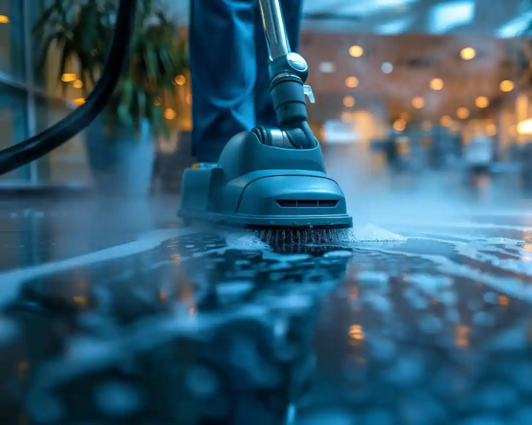 beoclean cleaning floor with machine